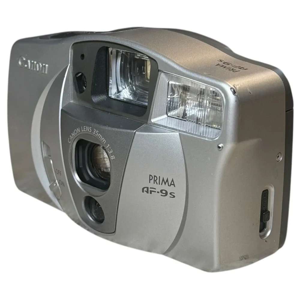 Canon Prima AF-9s 35mm Film Camera Silver Point and Shoot 35mm f3.8 Lens Case - Picture 9 of 10
